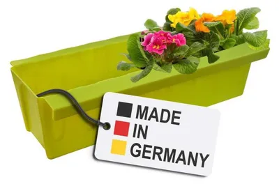 Produktbild von Euro-Paletten Blumenkasten-Einsätze | mit Hängesystem zum Einhängen | 37,3cm Hellgrün | Pflanzkasten für Europalette Palette | Balkonkasten | Blumentopf | extrem stabil