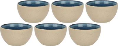 Zdjęcie produktu dla Zestaw misek 6szt 11,5 cm ceramicznych niebieskich Arpeggio Rose&Tulipani