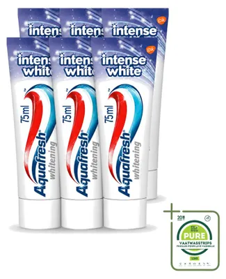 Produktbild von 6 x Aquafresh Intense White Zahncreme - 75 ml - Großpackung - 6 Stücke