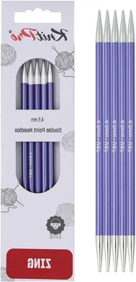 Productafbeelding van Sokkennaalden Metaal - Breinaalden Dubbelpunt - Sokken Breien - Gladde Metalen Punten - 15 cm 4.5mm - Blauw