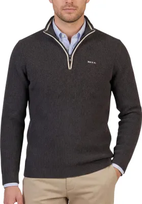 Produktbild von Neuseeland Pullover braun Halbzip uni
