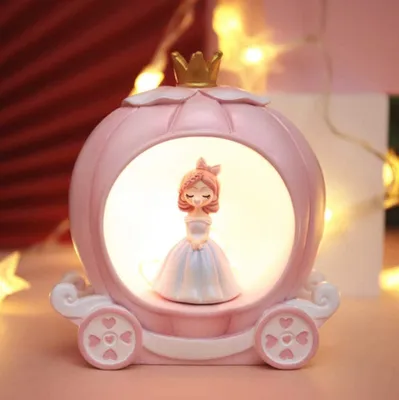 Produktbild von Prinzessinnen-Nachtlicht für Kinder, LED-Nachtlampe, Tischlampe, Stimmungslicht, Schlafzimmer, Nachttisch, Weihnachtsgeschenk