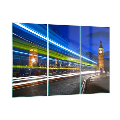 Produktbild von Bilder auf glas - London Parlamentsgebäude Big ben - 105x70cm - Glasbilder - Wandbilder - Kunstdruck - zum Aufhängen bereit - Wanddekoration aus Glas - Glas Bilder - Wandbild auf Glas - GCE105x70-1446