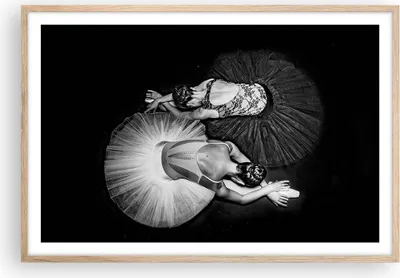 Produktbild von Gerahmtes Poster - Rahmen in heller Eiche - Ballerinas Ballett Tanz - 91,5x61 cm - Wand Bild - Wanddeko - Wandbilder - Kunstposter - Wandposter - Bilderrahmen - Bilder - Kunstdruck - P2NAA91x61-5050