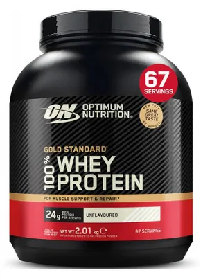 Produktbild von Optimum Nutrition 100% Whey Gold Standard (2000g) Unflavoured - Eiweiße - Molkenprotein-Mischung