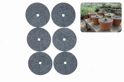 Produktbild von Unkrautbekämpfungsscheibenset 6-tlg. Mulchen grau fi 17 cm