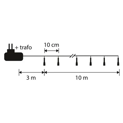 Image de Luca Smart Lighting guirlande lumineuse avec 100 LED - L1000 cm - RGB