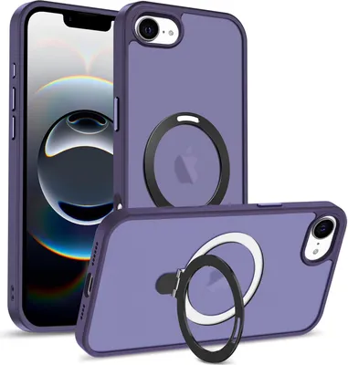Obrázek produktu pro Hybridní pouzdro pro iPhone 17e / iPhone 16e Pouzdro Magnetický kroužek pro MagSafe Ochranné pouzdro