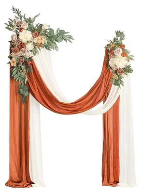 Productafbeelding van Kunstbloemen Bruiloft Boog Kit met Gordijnen