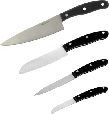 Produktbild von 4-teiliges Küchenmesserset – NIROSTA – 20, 22, 26 und 31 cm