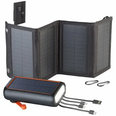 Image de Batterie de secours 30.000 mAh PB-200.k + chargeur solaire 10 W