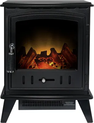 Obrázek produktu pro Adam Aviemore elektrický krb v černé barvě, volně stojící, rozměry 54,5 cm x 41 cm x 30,5 cm, tepelný výkon 0,9 - 1,8 kW, LED efekt plamene