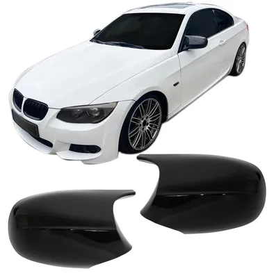 Produktbild von Schwarz Glanz Spiegel Gehäuse Spiegelkappen für BMW E81 E82 E87 E88 Facelift LCI