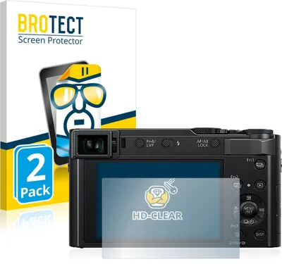 Produktbild von 2x Für Panasonic Lumix DC-TZ202 / TZ202D Schutzfolie BROTECT Displayschutz Display Schutz Folie Klar Transparent