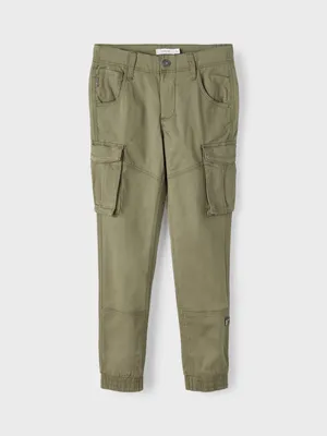 Produktbild von NAME IT Kinder Cargo Hose für Jungen Jogger Chino Pants Freizeithose Baumwolle Größe: 170