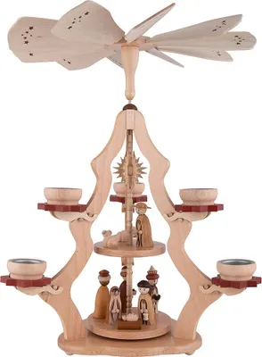 Immagine prodotto di presepe a piramide a 2 piani (47 cm) di Zeidler Holzkunst