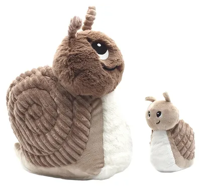 Produktbild von Les Ptipotos Speedou The Snail Kuscheltier - Brown
