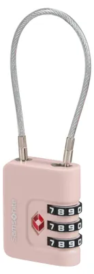 Produktbild von TSA-Kabelschloss, 3-stellige Zahlenkombination, Rosa