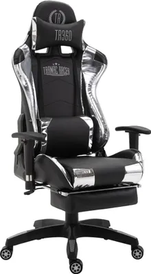Image de Chaise de bureau Racing Turbo avec repose-pieds brillant