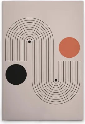 Produktbild von TADESSI Leinwandbild Boho Motiv - Wandbild 40 x 60 cm - Kunstdruck auf Leinwand in Grau Schwarz - M1-No.51464