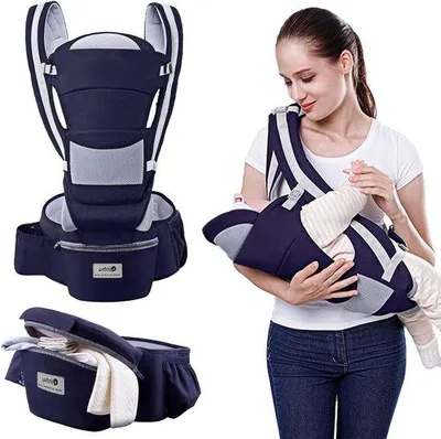 Image de Ceinture ergonomique pour bébés, bleu foncé, 0-36 mois