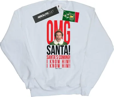 Produktbild von Elf - "OMG I Know Him" Sweatshirt für Herren BI22367 (L) (Weiß)