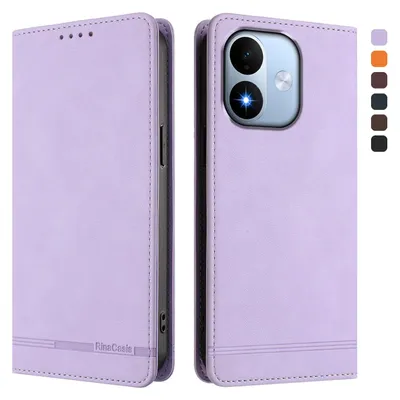 Obrázek produktu pro Pouzdro pro Xiaomi Redmi Note 17 4G, retroPolyuretankožené flip pouzdro s stojánkem a přihrádkami na karty Fialový