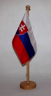 Produktbild von Tischflagge Slowakei 25x15 cm mit Holzständer