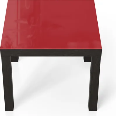 Produktbild von DEQORI Couchtisch 55x55 cm Schwarz 'Rot' Glas Beistelltisch Glastisch modern