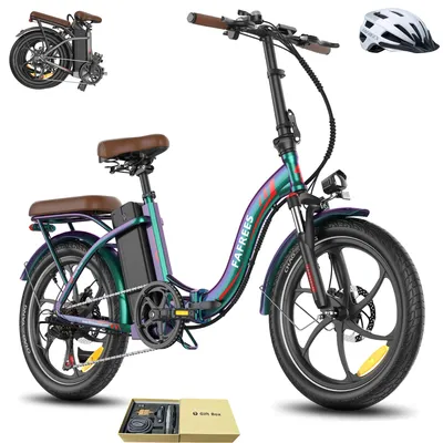Produktbild von E-Bike Klappräder 36 V 25 Ah 900 Wh Rostfreie Aluminiumlegierung 20 Zoll bis zu 130 - 180 km Wasserdicht IP54 mit 7 Gang, Grün