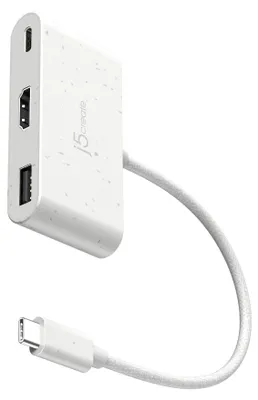 Image de j5create JCA379EW - USB-C® vers HDMI™ & USB™ Type-A avec alimentation électrique