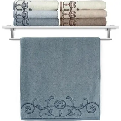 Zdjęcie produktu dla Ręcznik Terry Barocco II. szaro-niebieski 50x100 cm