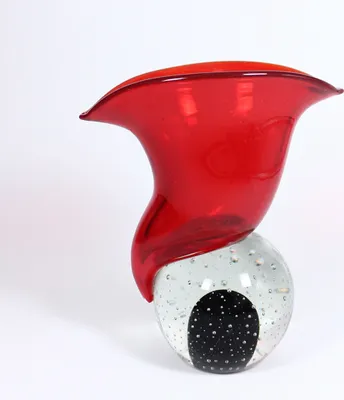 Produktbild von Glasvase Red Symphony Murano 22cm