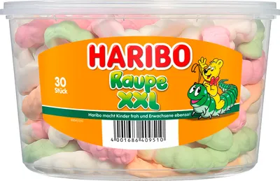 Produktbild von Haribo - Raupe XXL 30 Stck. DOSE