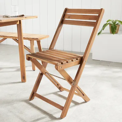 Produktbild von riess-ambiente Outdoor Balkon Stuhl BALI natur honey Akazienholz klappbar wetterfest Gartenstuhl Holzstuhl Stuhl