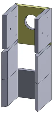 Produktbild von Rückwandstein 250x256x30mm (Vermiculite) passend für Techfire**