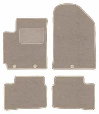 Image de Tapis de sol en moquette pour Kia Picanto II JE 2011-2017 (à hayon) – jeu 4 pièces, beiges, sur mesure – Wielganizator LUX