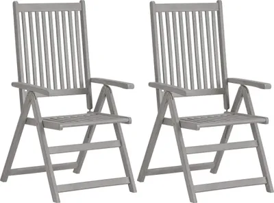 Produktbild von vidaXL Hochlehner Verstellbar 4 Stk. mit Auflagen Massivholz Akazie