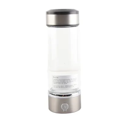 Obrázok produktu pre Prenosný pohár na vodu bohatú na vodík s objemom 420 ml, sklenený generátor, dobíjateľný cez USB, generátor iónovej vody, generátor pohárov na vodu