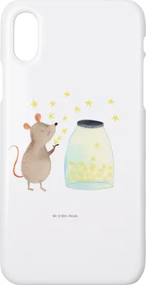 Produktbild von Mr. & Mrs. Panda Iphone 10 Handyhülle Maus Sterne - Weiß - Geschenk, Hülle, Geburt, Geburtstag, X, Taufe, Lustige Sprüche, Taufgeschenk, Handy, Cover