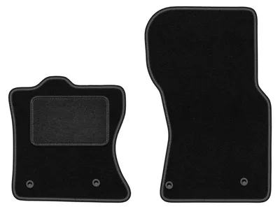 Image de Tapis de sol avant velours sur-mesure pour Land Rover Velar (2017-, SUV) noir, jeu 2 pièces, fixations - STANDRAD
