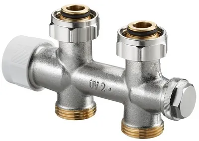 Immagine prodotto di Raccordo Oventrop a due tubi Multiblock T diritto passante, 3/4" OD x 3/4" ET