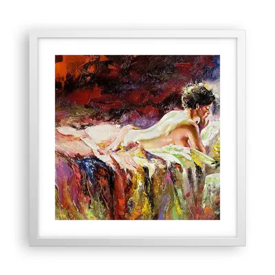 Produktbild von Gerahmtes Poster - Weißer Rahmen - Frau Modell - 40x40 cm - Wand Bild - Wanddeko - Wandbilder - Kunstposter - Wandposter - Bilderrahmen - Bilder - Kunstdruck - Wandbild - P2WAC40x40-3534
