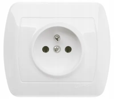 Immagine prodotto di Presa di corrente 2P + E francese. Sistema bianco