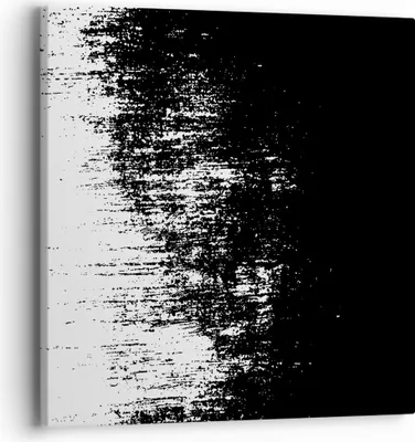 Produktbild von Bild auf Leinwand - Leinwandbild - Einteilig - Abstraktion dunkel schwarz und weiß - 40x40cm Wand Bild Wanddeko Wandbilder Leinwanddruck Bilder Wanddekoration Leinwand bilder AC40x40-4601