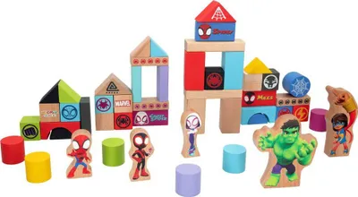 Produktbild von Marvel Spidey Amazing Friends Holzklotz 50Stü ck