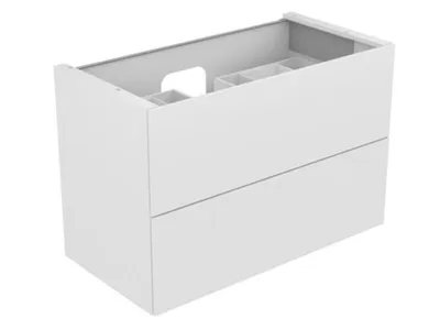 Produktbild von Keuco Edition 11 Waschtischunterbau 1050 x 700 x 535 mm mittig mit 2 Auszüge und Beleuchtung - Anthrazit Strukturlack - 31352390100