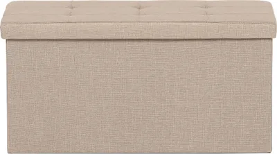 Produktbild von TAB Sitzhocker rechteckig, aus Textil, creme, 76x38x38 cm mit Stauraum