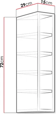 Immagine prodotto di Armadietto superiore da cucina 15 cm FRYZIA - bianco
