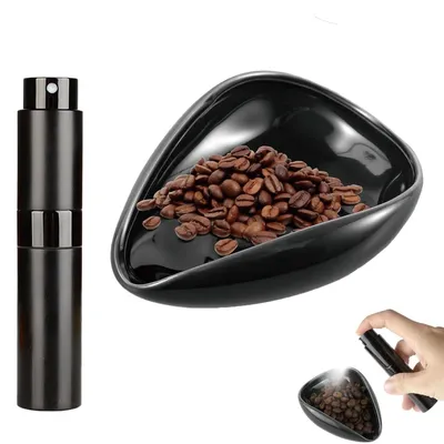 Kaffeedosierbecher aus Keramik für Bohnen, schwarz